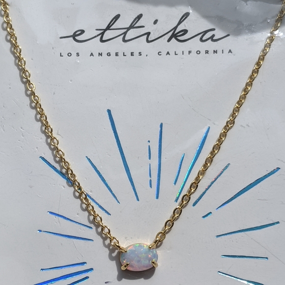 Ettika Koyocera Opal Necklace 18k Plated Gold NEW - Picture 3 of 11